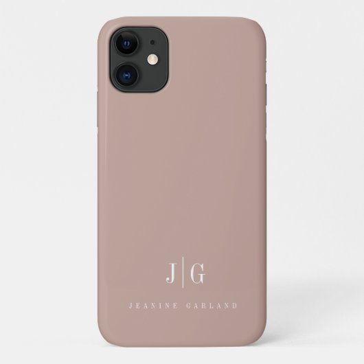 Elegantes Berufliches Monogramm Minimalistisch Case-Mate iPhone Hülle (Rückseite)
