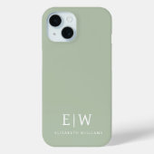 Elegantes Berufliches Monogramm Minimalistisch Case-Mate iPhone Hülle (Rückseite)