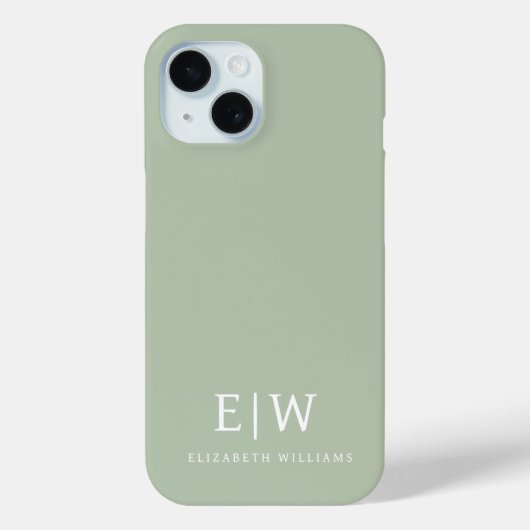 Elegantes Berufliches Monogramm Minimalistisch Case-Mate iPhone Hülle (Rückseite)