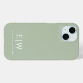 Elegantes Berufliches Monogramm Minimalistisch Case-Mate iPhone Hülle (Rückseite (Horizontal))