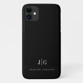 Elegantes Berufliches Monogramm Minimalistisch Case-Mate iPhone Hülle (Rückseite)