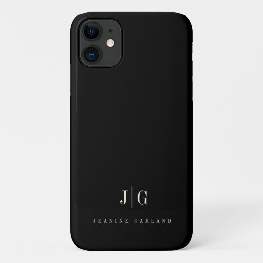 Elegantes Berufliches Monogramm Minimalistisch Case-Mate iPhone Hülle (Rückseite)