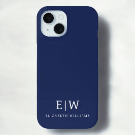 Elegantes Berufliches Monogramm Minimalistisch Case-Mate iPhone Hülle