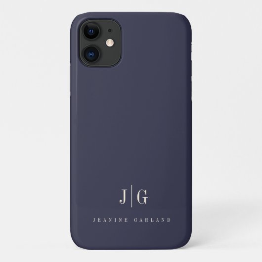Elegantes Berufliches Monogramm Minimalistisch Case-Mate iPhone Hülle (Rückseite)