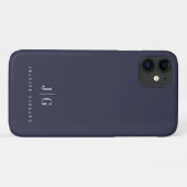 Elegantes Berufliches Monogramm Minimalistisch Case-Mate iPhone Hülle (Rückseite (Horizontal))