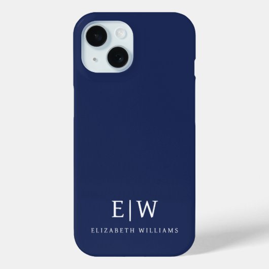 Elegantes Berufliches Monogramm Minimalistisch Case-Mate iPhone Hülle (Rückseite)