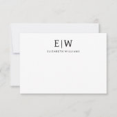 Elegantes Berufliches Monogramm Minimalistisch Dankeskarte (Vorderseite)