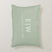 Elegantes Berufliches Monogramm Minimalistisch Dekokissen (Vorderseite(Vertikal))