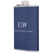 Elegantes Berufliches Monogramm Minimalistisch Flachmann (Links)