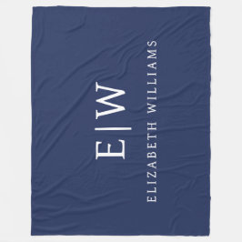 Elegantes Berufliches Monogramm Minimalistisch Fleecedecke