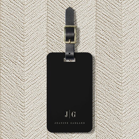 Elegantes Berufliches Monogramm Minimalistisch Gepäckanhänger