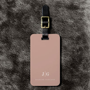 Elegantes Berufliches Monogramm Minimalistisch Gepäckanhänger