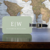 Elegantes Berufliches Monogramm Minimalistisch Gepäckanhänger