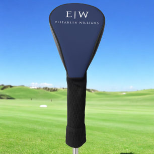 Elegantes Berufliches Monogramm Minimalistisch Golf Headcover