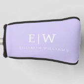 Elegantes Berufliches Monogramm Minimalistisch Golf Headcover (Vorderseite)