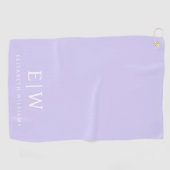 Elegantes Berufliches Monogramm Minimalistisch Golfhandtuch (Horizontal)