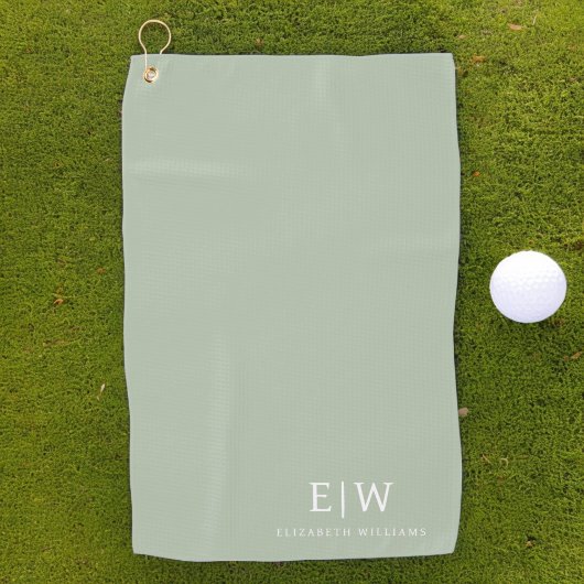 Elegantes Berufliches Monogramm Minimalistisch Golfhandtuch