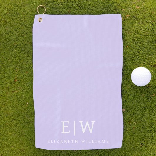 Elegantes Berufliches Monogramm Minimalistisch Golfhandtuch