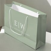 Elegantes Berufliches Monogramm Minimalistisch Große Geschenktüte