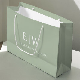 Elegantes Berufliches Monogramm Minimalistisch Große Geschenktüte