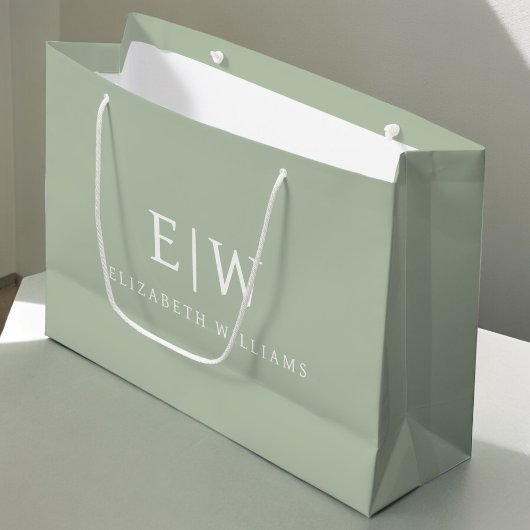 Elegantes Berufliches Monogramm Minimalistisch Große Geschenktüte