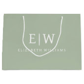 Elegantes Berufliches Monogramm Minimalistisch Große Geschenktüte (Vorderseite)