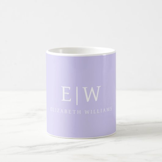 Elegantes Berufliches Monogramm Minimalistisch Kaffeetasse (Mittel)