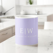 Elegantes Berufliches Monogramm Minimalistisch Kaffeetasse