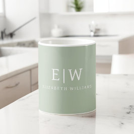 Elegantes Berufliches Monogramm Minimalistisch Kaffeetasse
