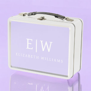 Elegantes Berufliches Monogramm Minimalistisch Metall Brotdose