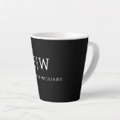 Elegantes Berufliches Monogramm Minimalistisch Milchtasse (Rechte Ecke)
