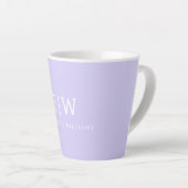 Elegantes Berufliches Monogramm Minimalistisch Milchtasse (Rechte Ecke)