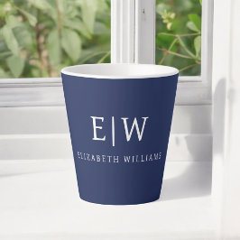 Elegantes Berufliches Monogramm Minimalistisch Milchtasse