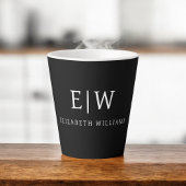 Elegantes Berufliches Monogramm Minimalistisch Milchtasse
