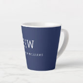 Elegantes Berufliches Monogramm Minimalistisch Milchtasse (Rechte Ecke)