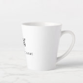 Elegantes Berufliches Monogramm Minimalistisch Milchtasse (Rechts)