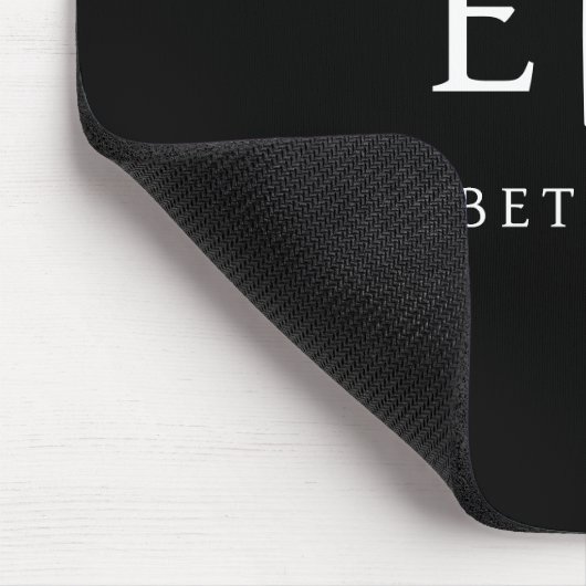 Elegantes Berufliches Monogramm Minimalistisch Mousepad (Ecke)