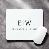 Elegantes Berufliches Monogramm Minimalistisch Mousepad