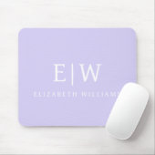 Elegantes Berufliches Monogramm Minimalistisch Mousepad (Mit Mouse)