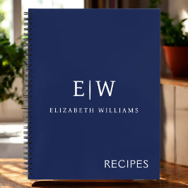 Elegantes Berufliches Monogramm Minimalistisch Notizblock