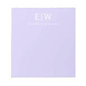 Elegantes Berufliches Monogramm Minimalistisch Notizblock (Vorderseite)