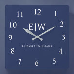 Elegantes Berufliches Monogramm Minimalistisch Quadratische Wanduhr<br><div class="desc">Unsere elegante Berufliche Monogram Minimalistisch Collection: Steigern Sie Ihren Stil mit zeitloser Eleganz und Eleganz. Diese Kollektion wurde mit viel Liebe zum Detail gestaltet und bietet minimalistische Designs, die mit Ihrem personalisierten Monogramm verziert sind. Jedes Stück verströmt Professionalität und Raffinesse, perfekt um in jedem Ambiente einen bleibenden Eindruck zu machen....</div>