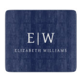 Elegantes Berufliches Monogramm Minimalistisch Schneidebrett (Vorderseite)