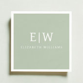 Elegantes Berufliches Monogramm Minimalistisch Serviette