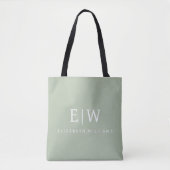 Elegantes Berufliches Monogramm Minimalistisch Tasche (Vorderseite)