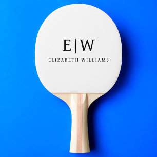 Elegantes Berufliches Monogramm Minimalistisch Tischtennis Schläger