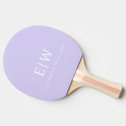 Elegantes Berufliches Monogramm Minimalistisch Tischtennis Schläger (Seitenansicht)