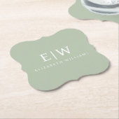 Elegantes Berufliches Monogramm Minimalistisch Untersetzer (angewinkelt)