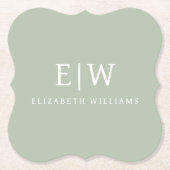 Elegantes Berufliches Monogramm Minimalistisch Untersetzer (Vorderseite)