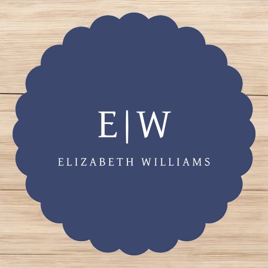 Elegantes Berufliches Monogramm Minimalistisch Untersetzer